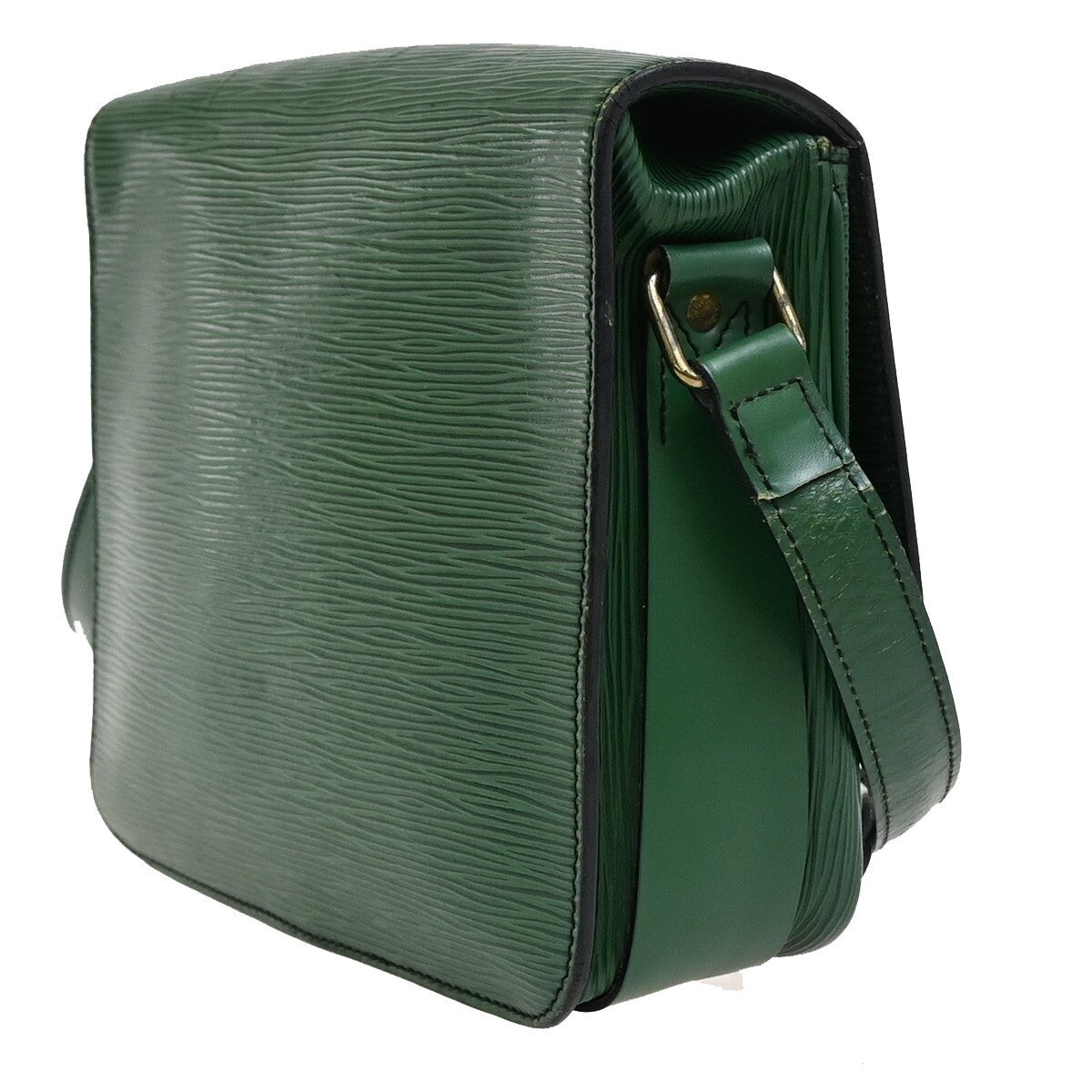 Louis Vuitton Cartouchiere Handbag Epi Leather, GREEN, LEATHER, Handbag
