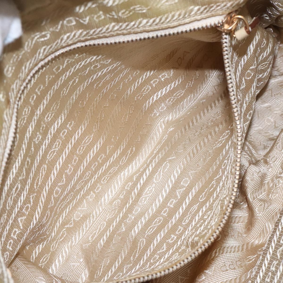 Prada Vintage Zip Handbag Tessuto, BEIGE, NYLON, Handbag