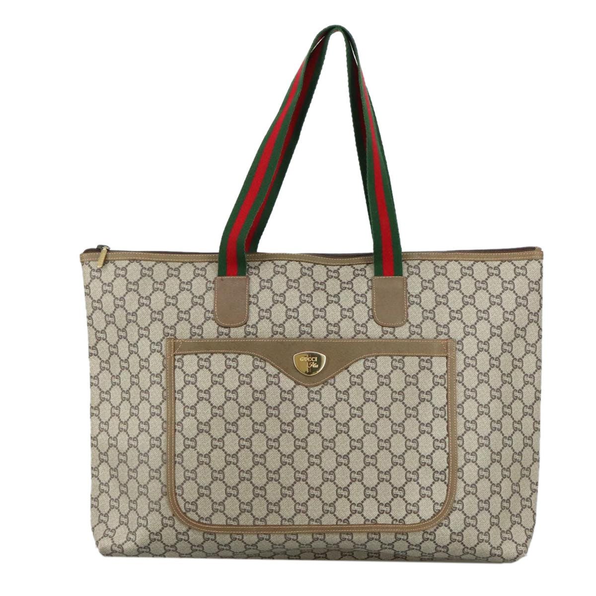 Gucci Ophidia Open Shopping Tote GG Coated Canvas, BEIGE, CANVAS, Tote bag
