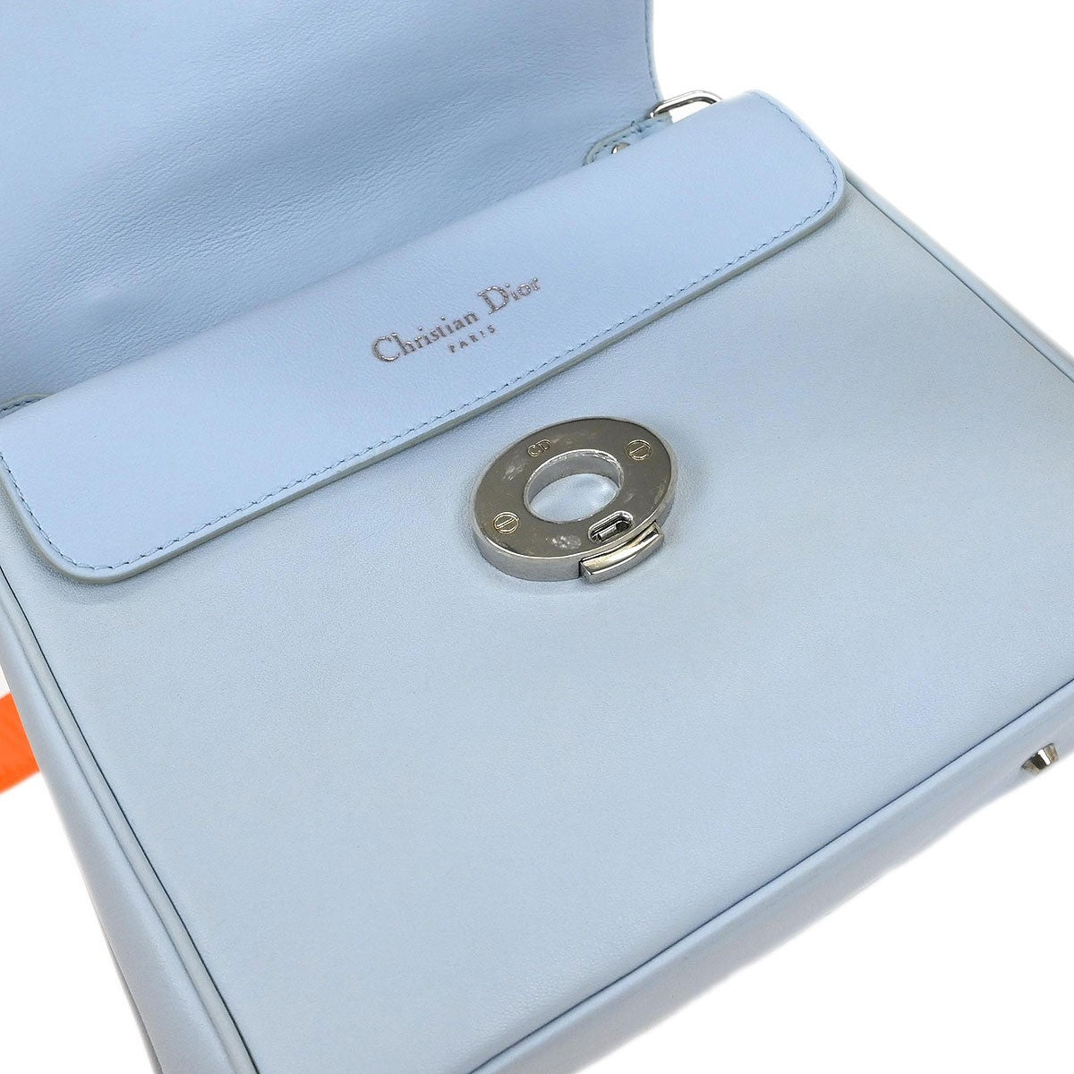 Christian Dior Be Dior Bag Smooth Leather, BLUE, LEATHER, Handbag