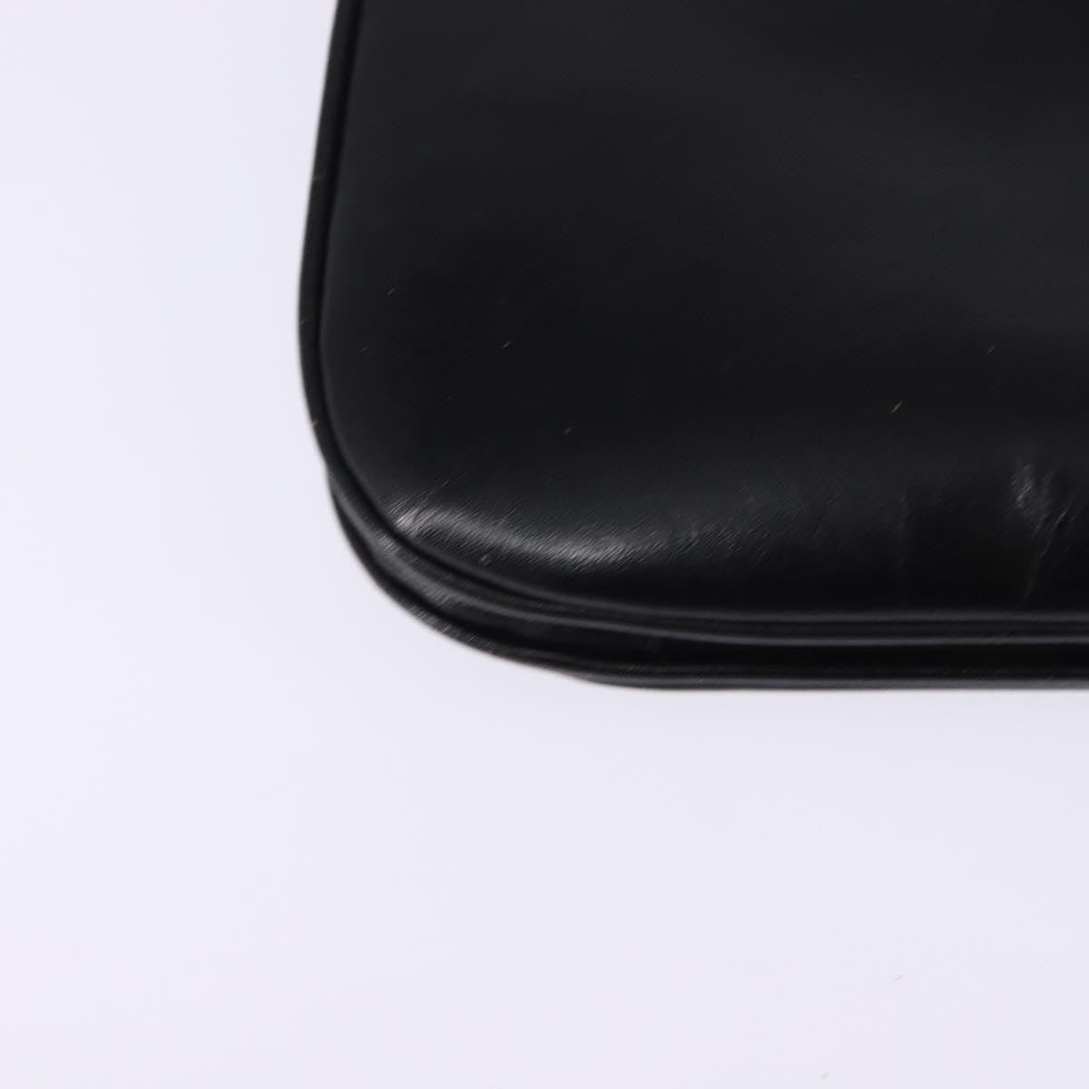 Celine Vintage Triomphe Shoulder Bag Leather, BLACK, LEATHER, Shoulder bag