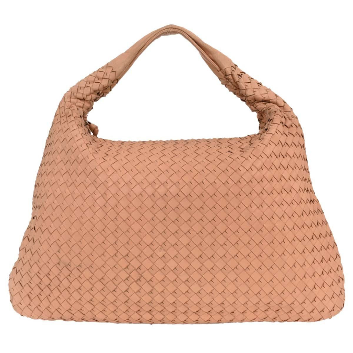 Bottega Veneta Veneta Hobo Intrecciato Nappa, PINK, LEATHER, Handbag