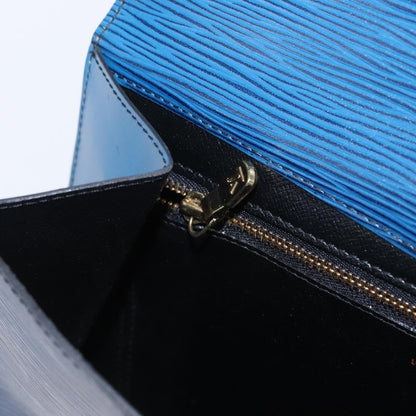 Louis Vuitton Art Deco Clutch Epi Leather, BLUE, LEATHER, Clutche & pouche