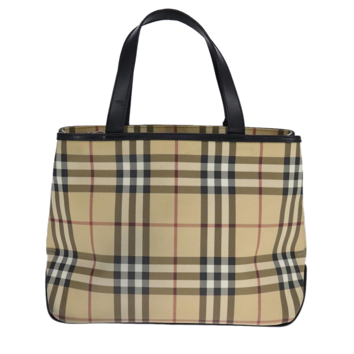 Burberry Nova Check Tote Canvas and Leather, BEIGE, CANVAS, Tote bag