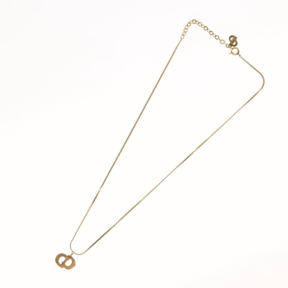 Christian Dior CD Pendant Necklace Gold-plated, GOLD, METAL, Necklace
