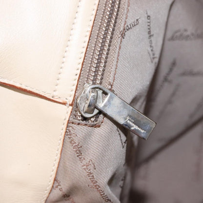 Salvatore Ferragamo Gancini handbag Nylon, BEIGE, NYLON, Handbag