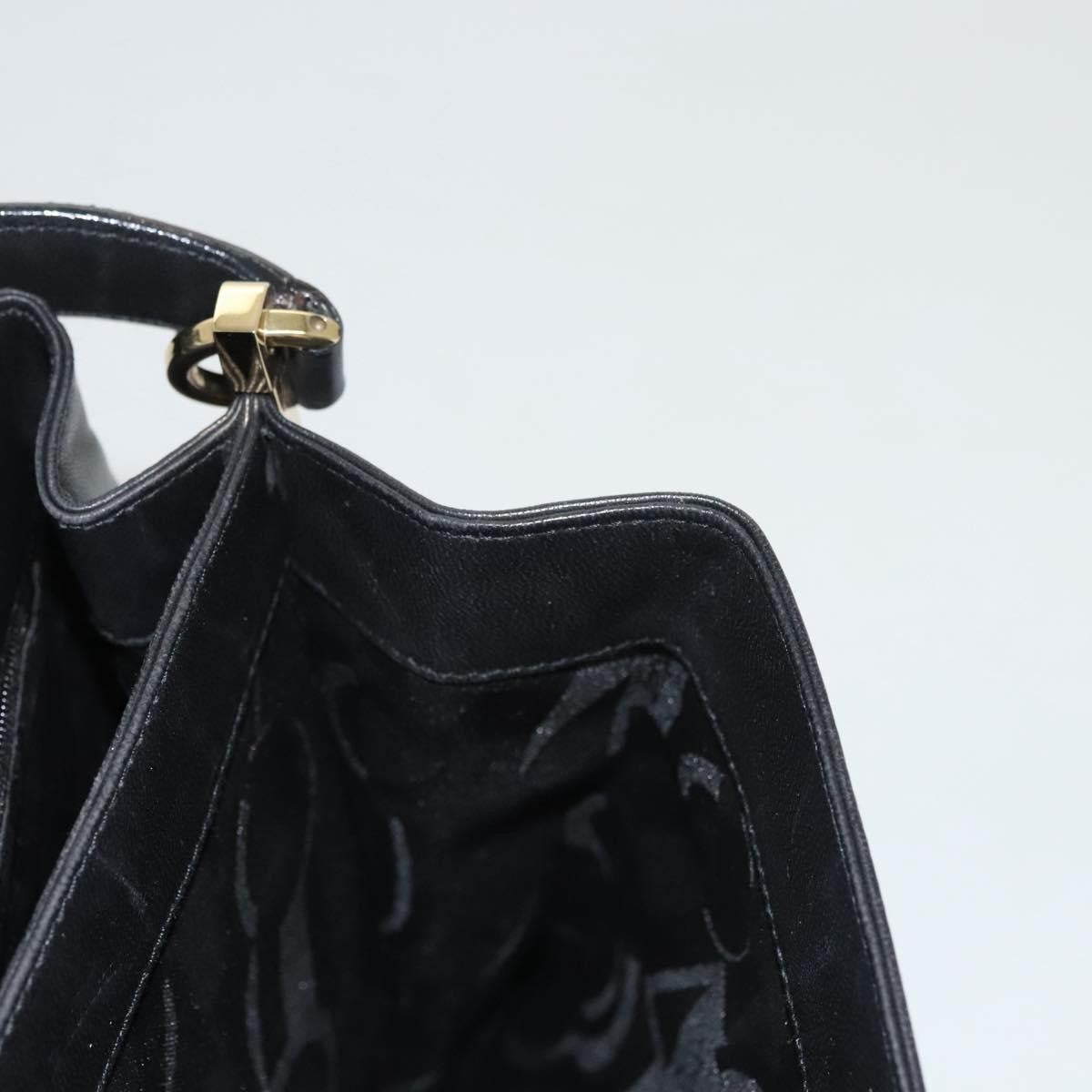 Salvatore Ferragamo Flap Handbag Leather, BLACK, LEATHER, Handbag