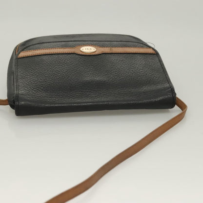 Christian Dior Vintage Trotter Crossbody Bag Leather, BLACK, LEATHER, Clutche & pouche