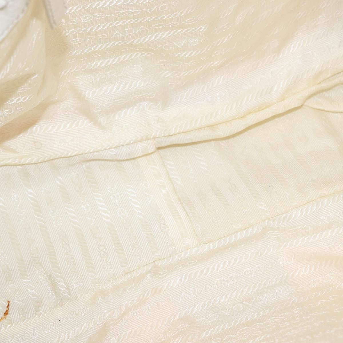 Prada Re-Edition 2002 Moon Handle Bag Re-Nylon and Leather, WHITE, NYLON, Shoulder bag