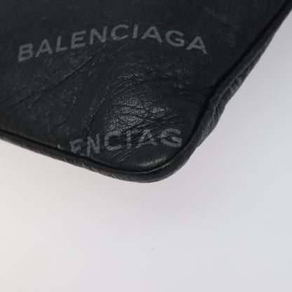 Balenciaga Explorer Pouch Leather, BLACK, LEATHER, Clutche & pouche