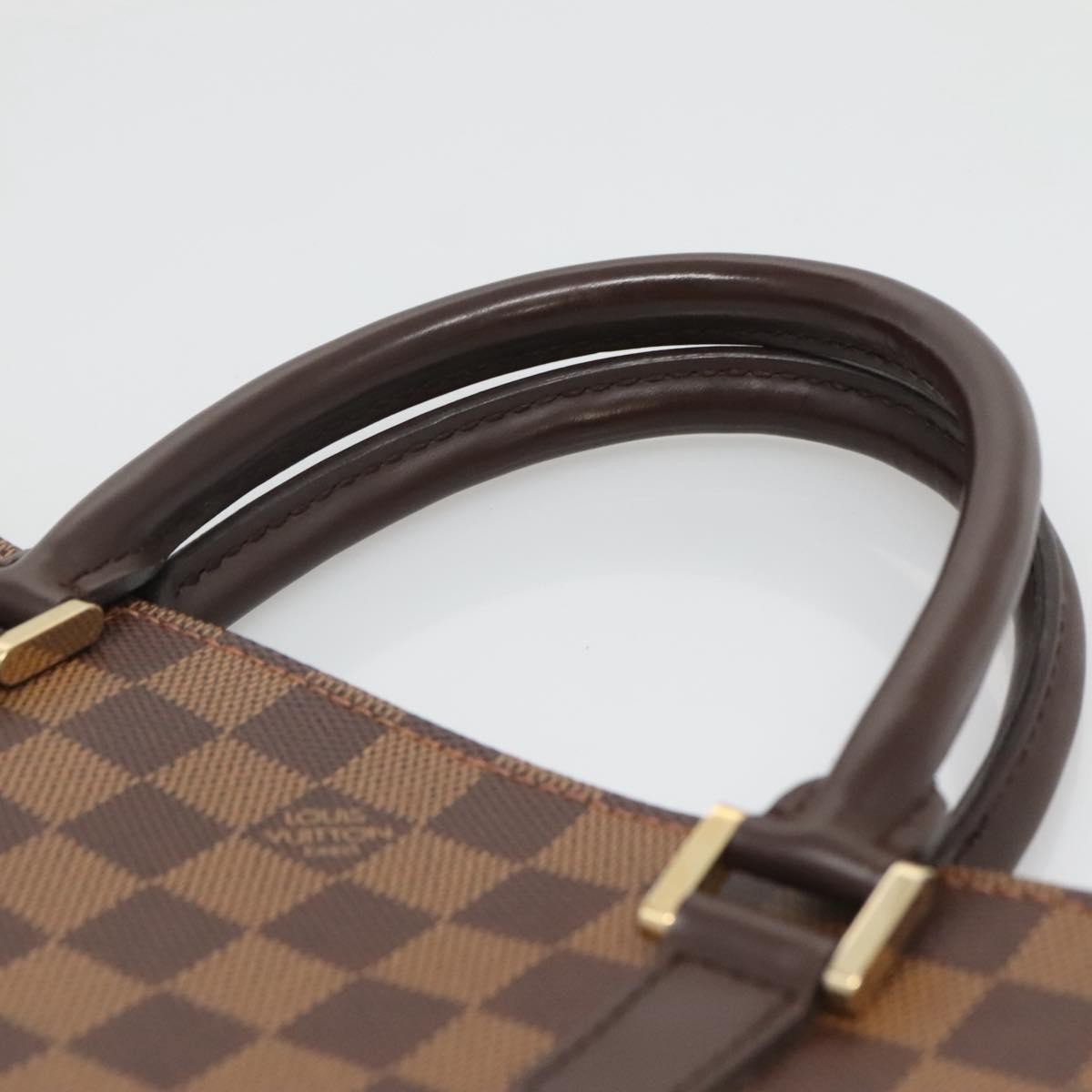 Louis Vuitton Sac Plat Bag Damier, BROWN, CANVAS, Handbag