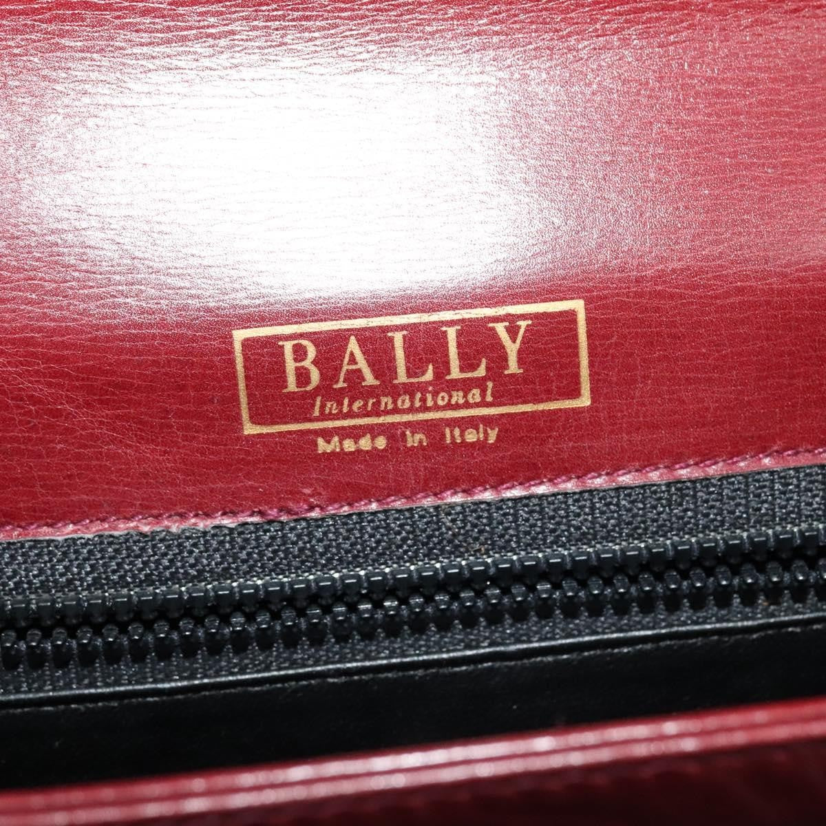 Bally Vintage Shoulder Bag Leather, BURGUNDY, LEATHER, Shoulder bag