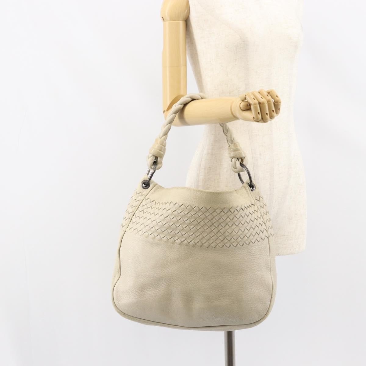 Bottega Veneta Intrecciato Shoulder bag Leather, BEIGE, LEATHER, Shoulder bag