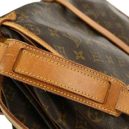 Louis Vuitton Saumur Handbag Monogram Canvas, BROWN, CANVAS, Shoulder bag
