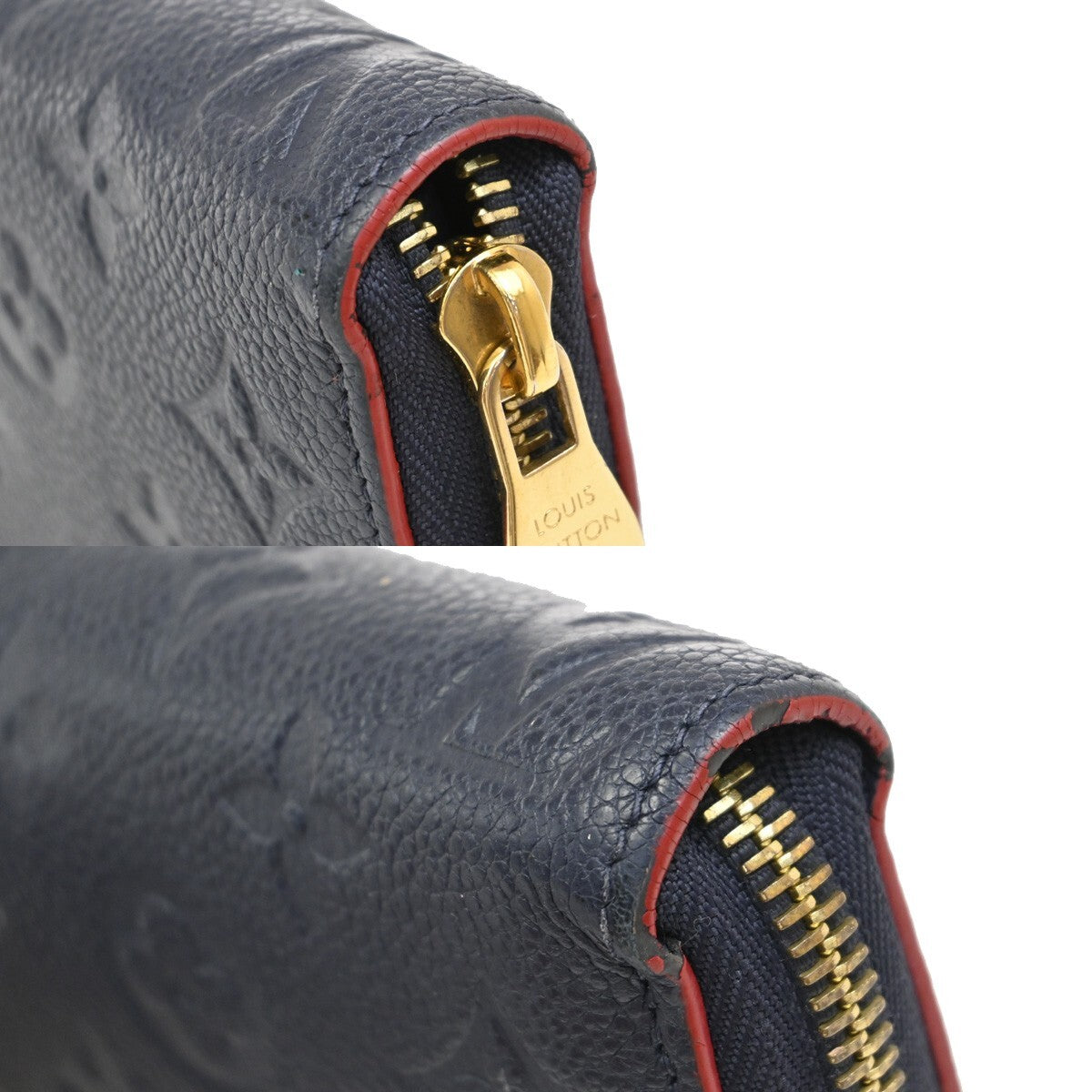 Louis Vuitton Zippy Wallet NM Leather Empreinte, NAVY, LEATHER, Wallets