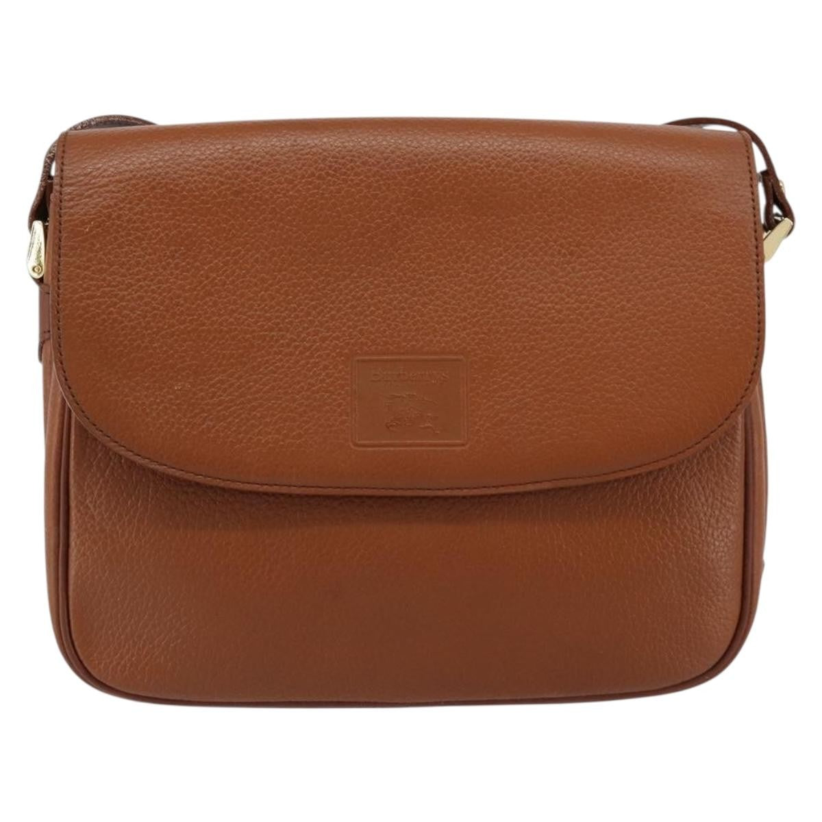 Burberry Vintage Shoulder Bag Leather, BROWN, LEATHER, Shoulder bag