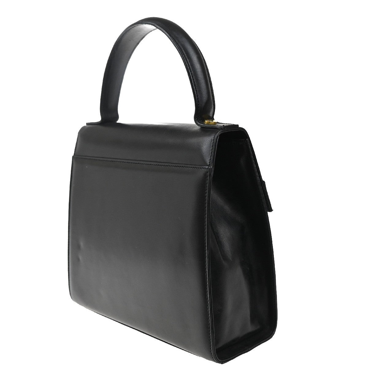 Salvatore Ferragamo Vala Handbag Leather, BLACK, LEATHER, Handbag