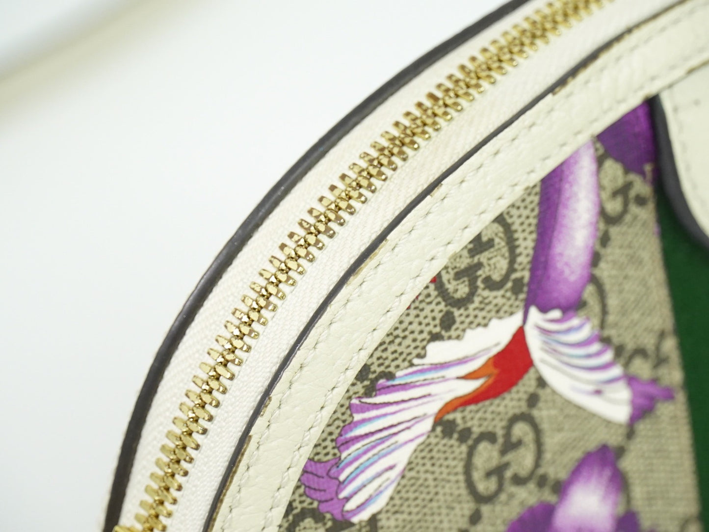 Gucci Ophidia Dome Shoulder Bag Flora GG Coated Canvas, BEIGE, CANVAS, Crossbody bag