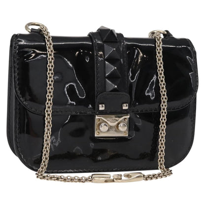 Valentino Garavani Glam Lock Shoulder Bag Patent, BLACK, PATENT_LEATHER, Shoulder bag
