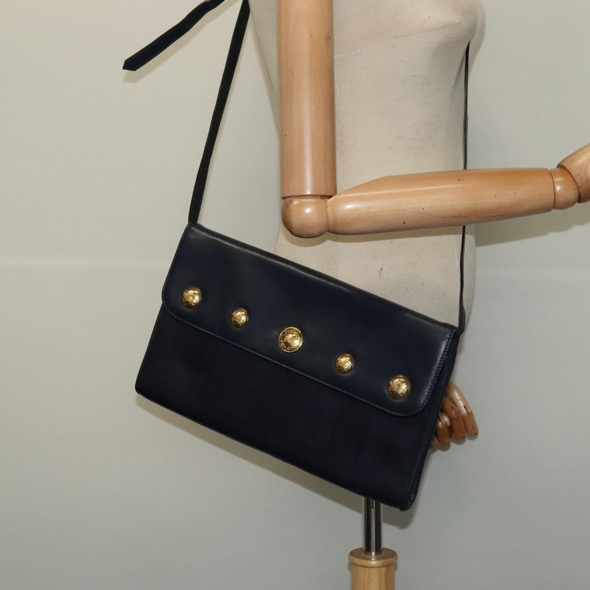 Burberry Flap Shoulder Bag Canvas, NAVY, CANVAS, Shoulder bag