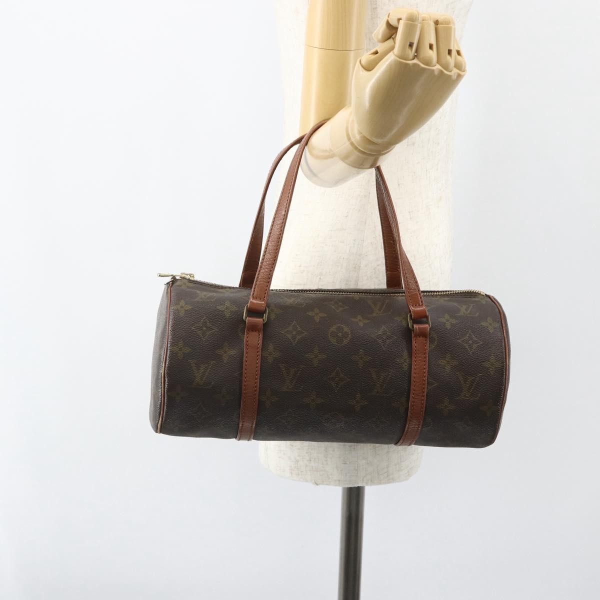 Louis Vuitton Papillon Handbag Monogram Canvas, BROWN, CANVAS, Handbag