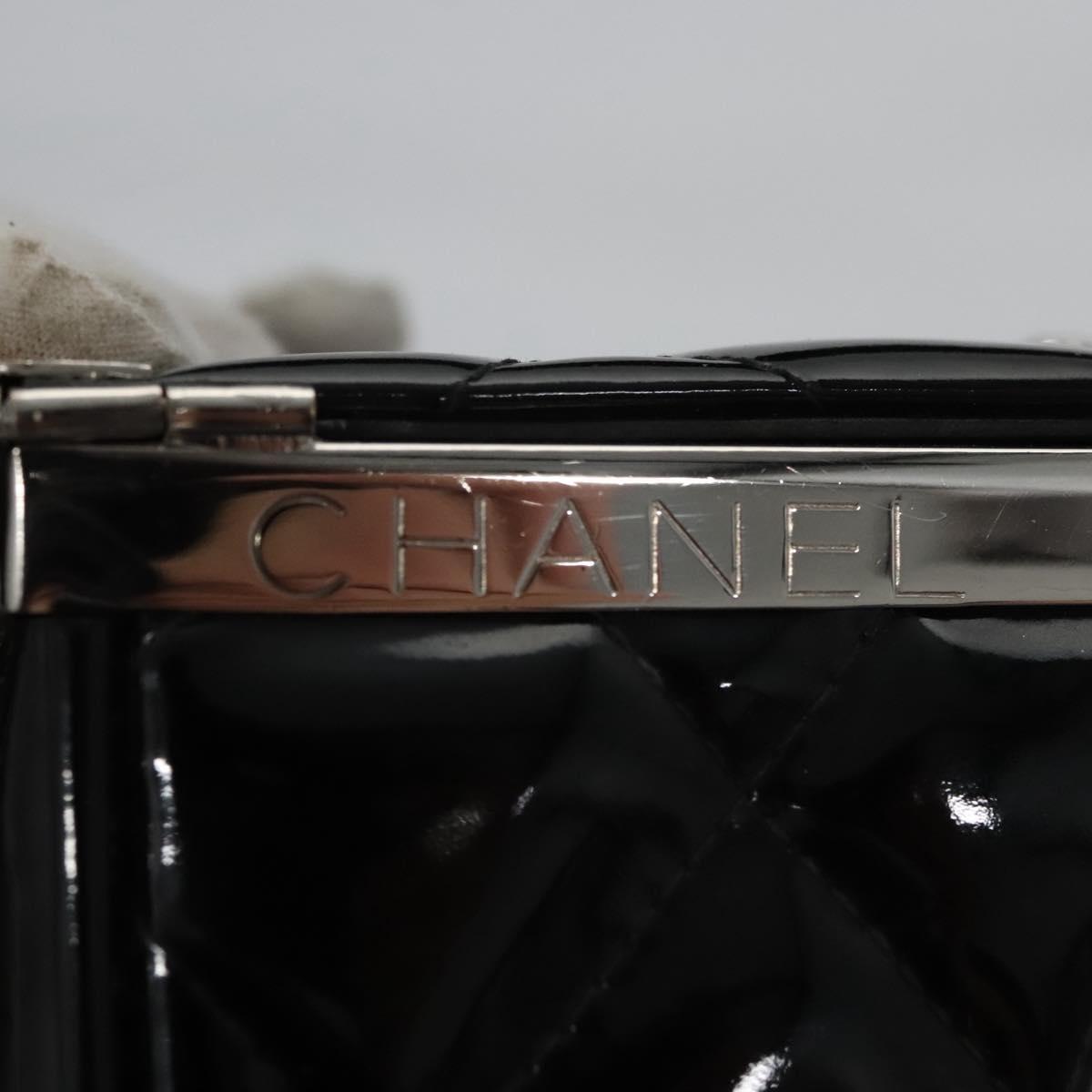 Chanel Vintage Vanity Case Patent, BLACK, PATENT_LEATHER, Toiletry Case