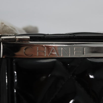 Chanel Vintage Vanity Case Patent, BLACK, PATENT_LEATHER, Toiletry Case
