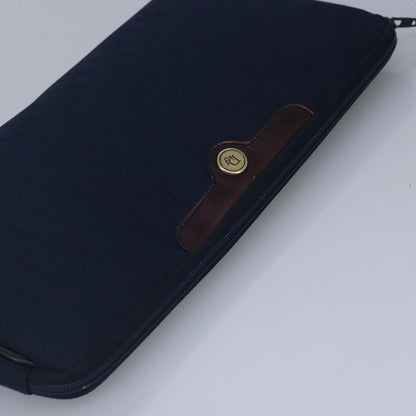 Christian Dior Vintage Trotter Pouch Canvas, NAVY, CANVAS, Clutche & pouche