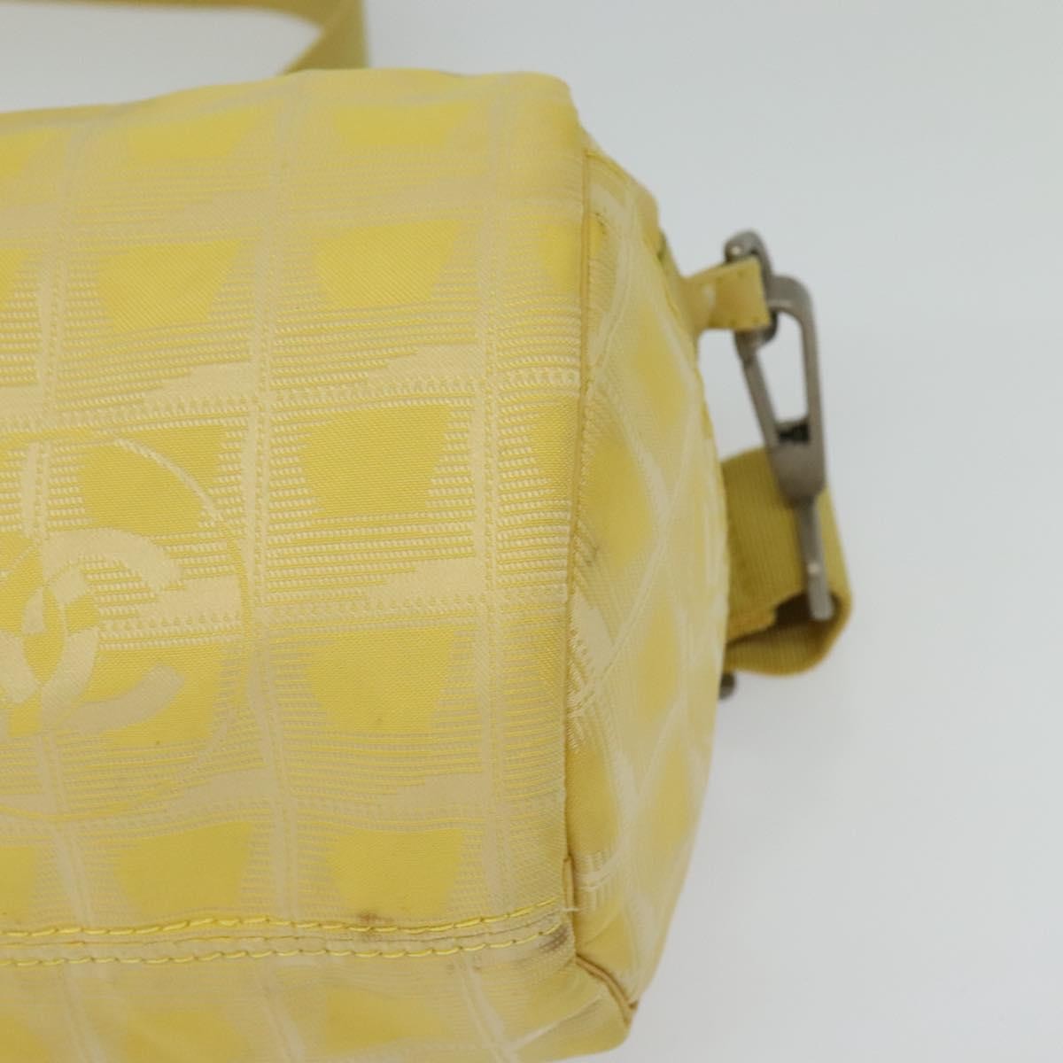 Chanel Travel Line Barrel Bag Nylon, YELLOW, NYLON, Travel bag