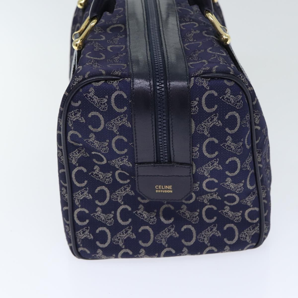 Celine C Sulky Boston bag Canvas, NAVY, CANVAS, Travel bag