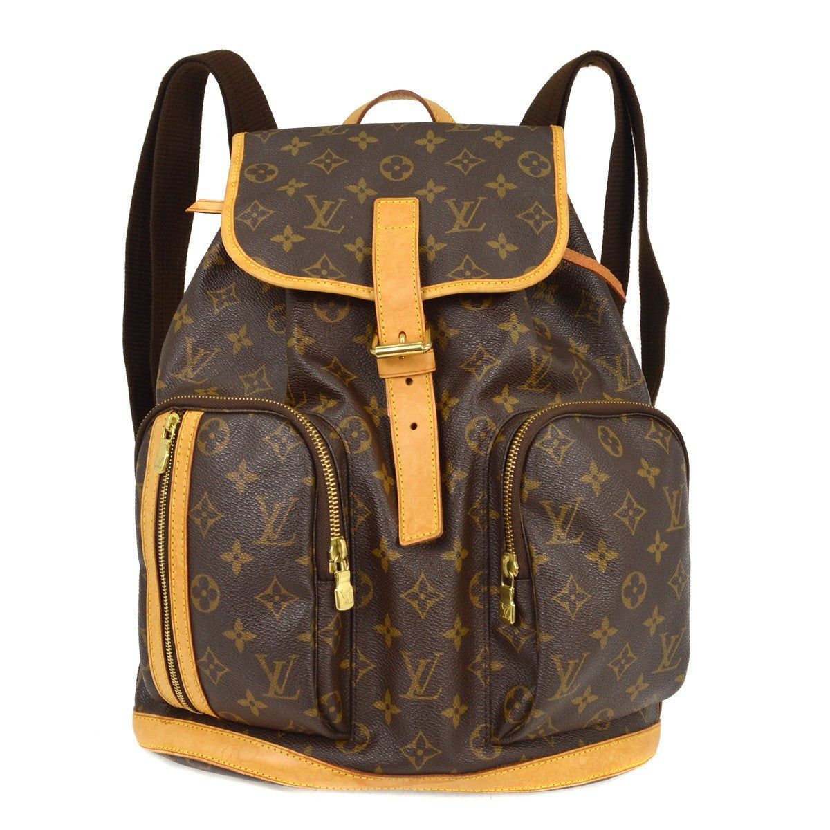 Louis Vuitton Bosphore Backpack Monogram Canvas, BROWN, CANVAS, Backpack