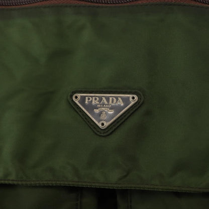 Prada Zip Buckle Messenger Bag Tessuto, KHAKI, NYLON, Crossbody bag