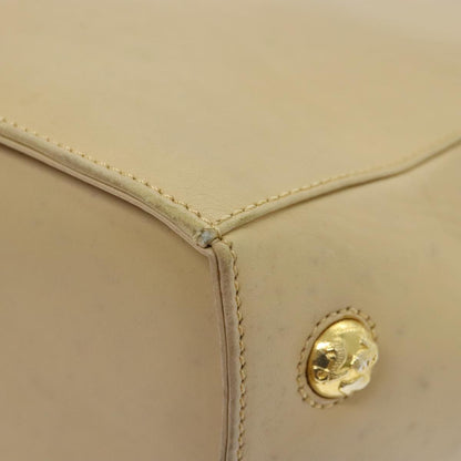 Salvatore Ferragamo Vintage Shoulder Bag Leather, BEIGE, LEATHER, Shoulder bag