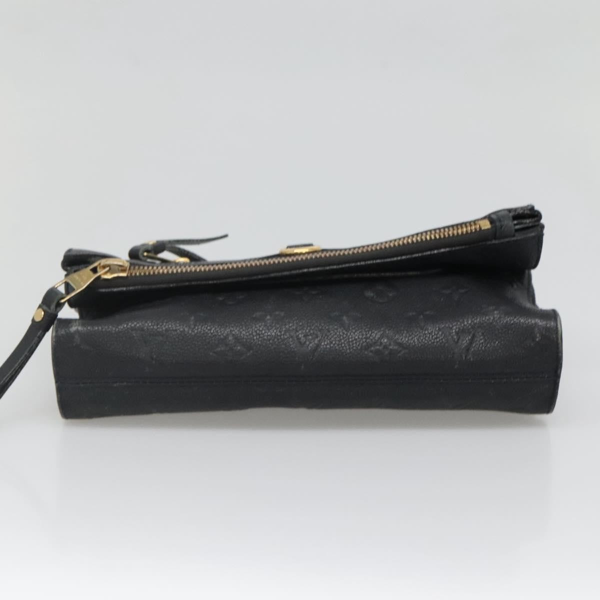 Louis Vuitton Petillante Clutch Monogram Empreinte Leather, BLACK, LEATHER, Clutche & pouche