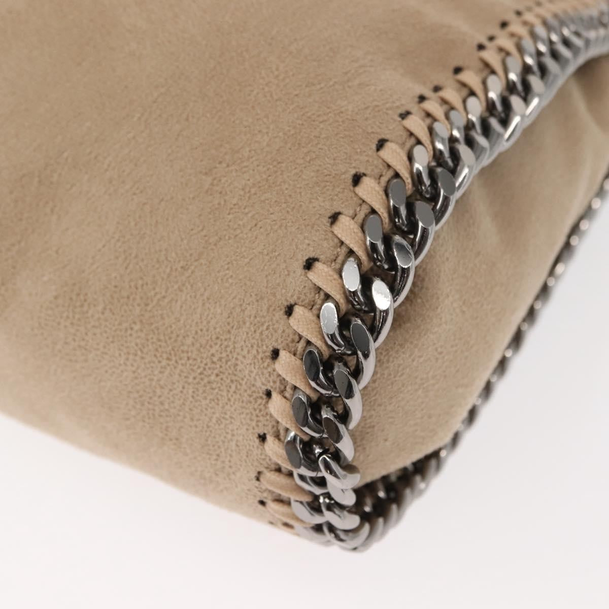 Stella McCartney Falabella Fold Over Bag Shaggy Deer, BEIGE, POLYESTER, Crossbody bag