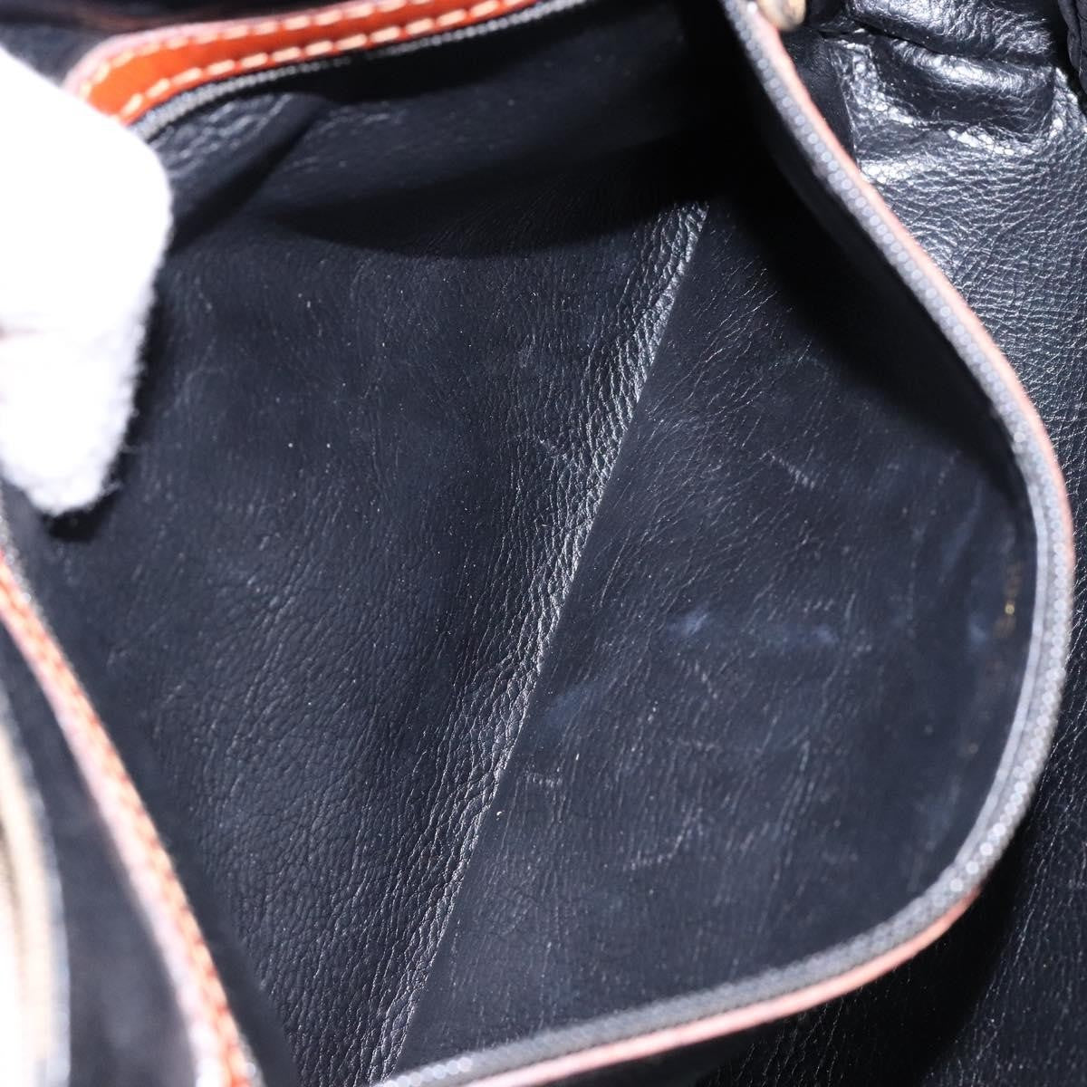 Fendi Vintage Pequin Flap Messenger Bag Coated Canvas, BROWN, CANVAS, Shoulder bag