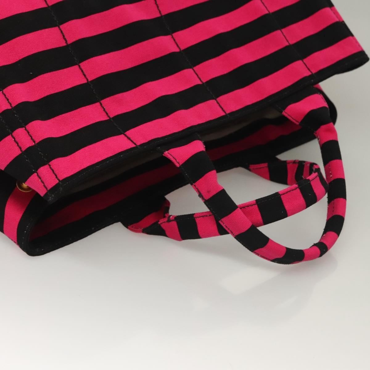 Prada Canapa Open Tote Canvas, BLACK, CANVAS, Tote bag