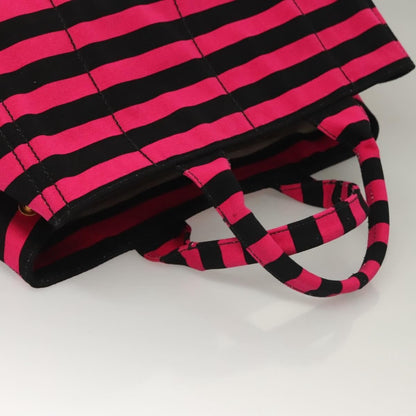 Prada Canapa Open Tote Canvas, BLACK, CANVAS, Tote bag