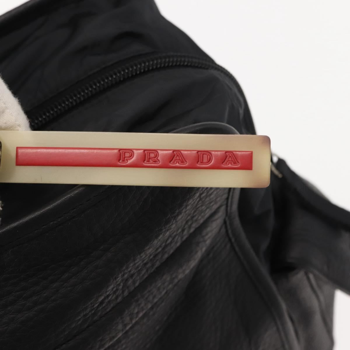 Prada Sport Briefcase Nylon and Leather, BLACK, NYLON, Briefcase