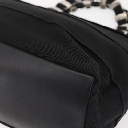 Salvatore Ferragamo Vala Handbag Canvas, BLACK, CANVAS, Handbag