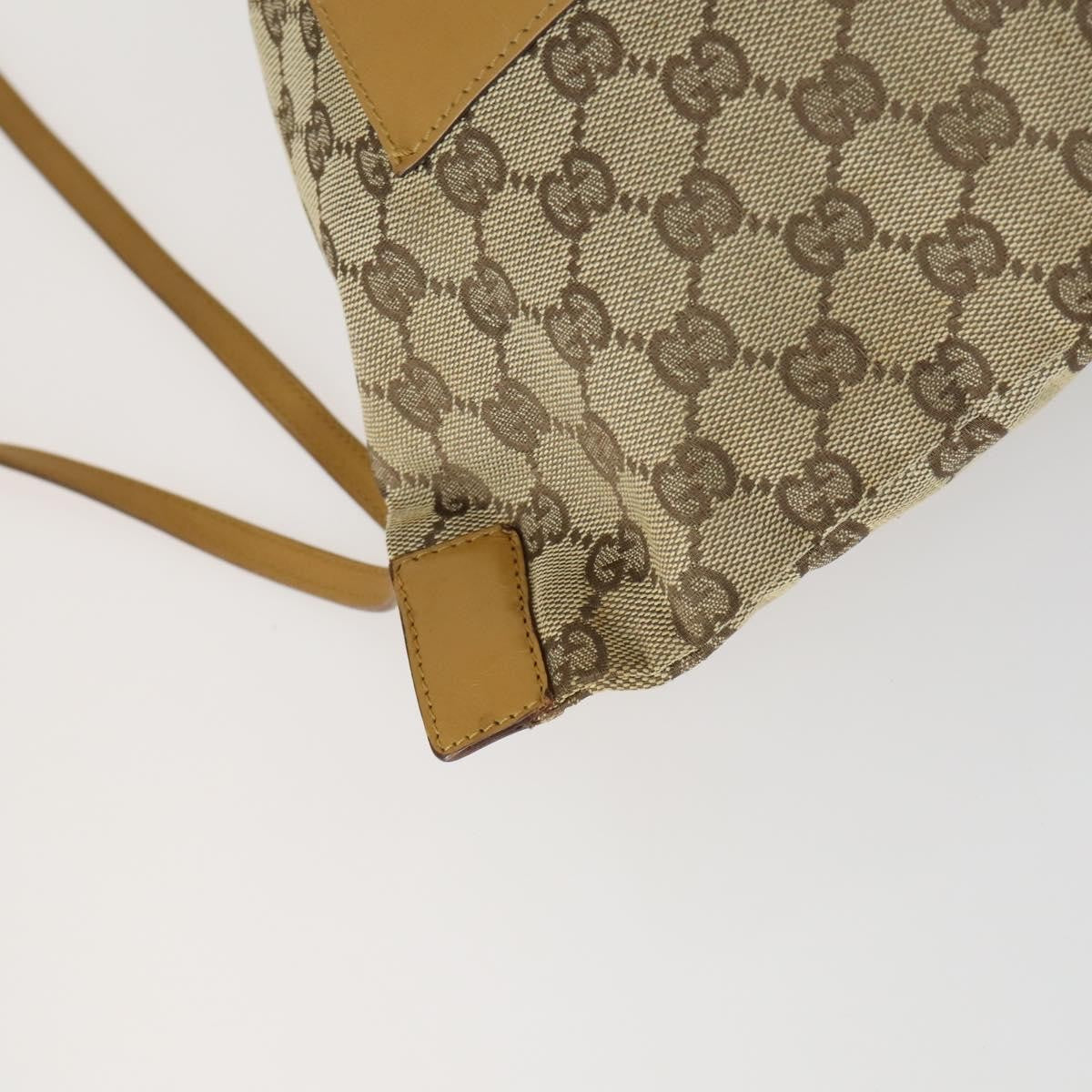 Gucci Drawstring Backpack GG Canvas, BEIGE, CANVAS, Backpack