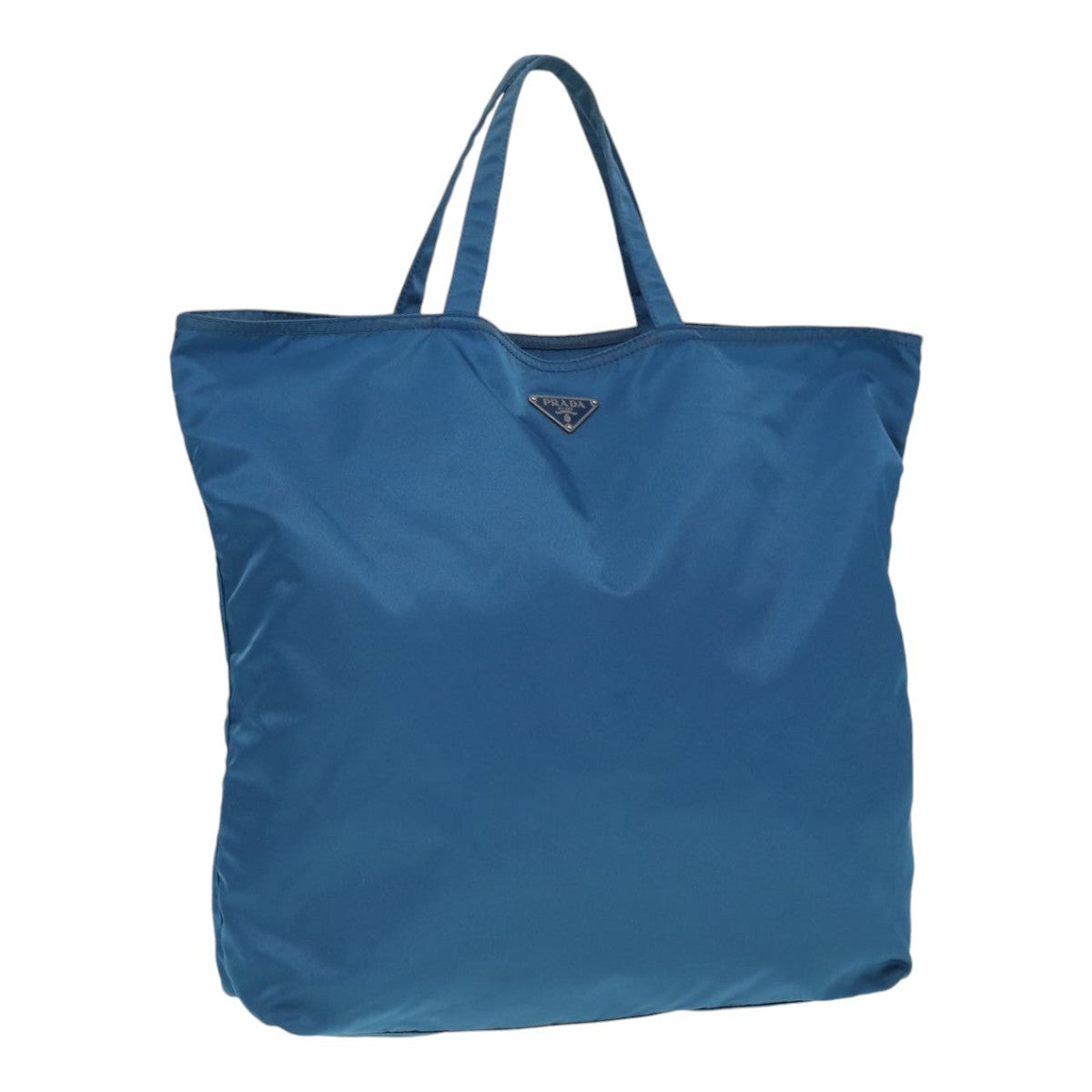 Prada Robot Open Tote Tessuto, BLUE, NYLON, Tote bag
