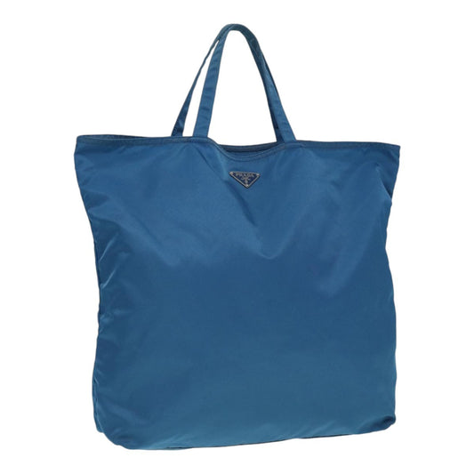 Prada Robot Open Tote Tessuto, BLUE, NYLON, Tote bag