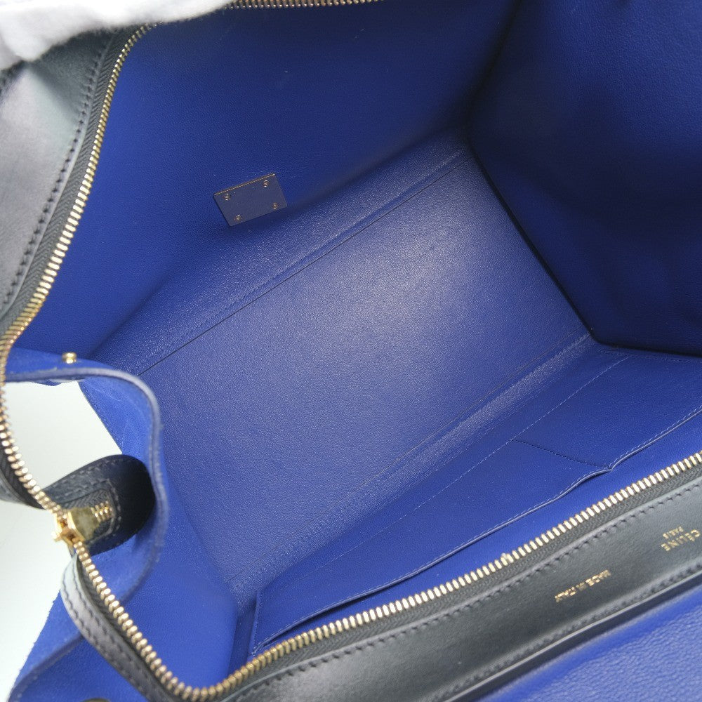 Celine Trapeze Bag Leather with Suede, BLACK, LEATHER, Bag