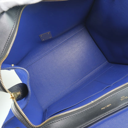 Celine Trapeze Bag Leather with Suede, BLACK, LEATHER, Bag