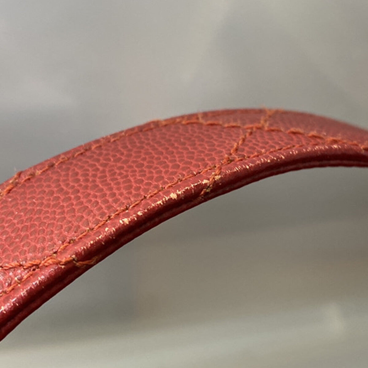 Chanel Vintage CC Flap Top Handle Calfskin Leather, RED, CALFSKIN, Handbag