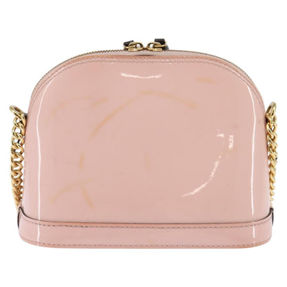Louis Vuitton Alma Chain Handbag Vernis with Monogram Canvas, PINK, PATENT_LEATHER, Shoulder bag