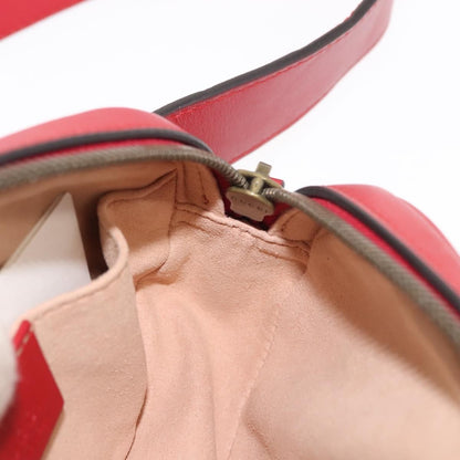 Gucci GG Marmont Belt Bag Matelasse Leather, RED, LEATHER, Clutche & pouche