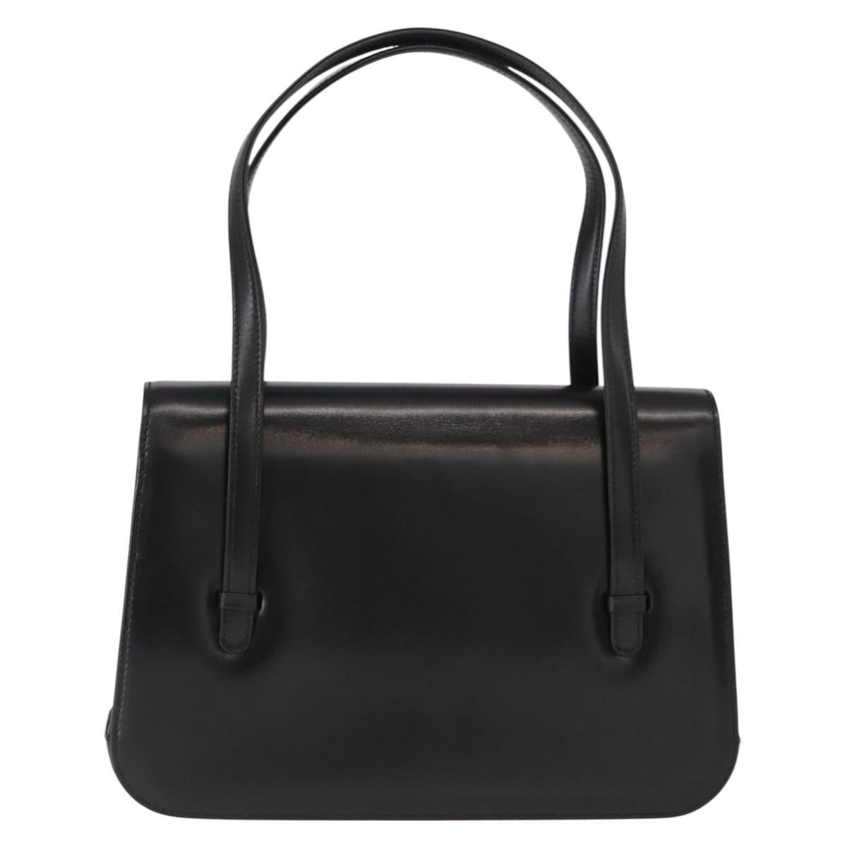 Gucci Vintage Handbag Leather, BLACK, LEATHER, Handbag