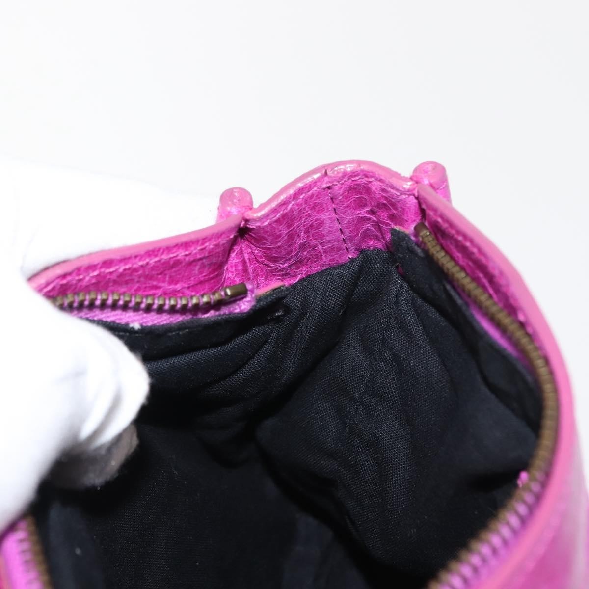 Balenciaga Classic Studs Cosmetic Pouch Leather, PURPLE, LEATHER, Clutche & pouche